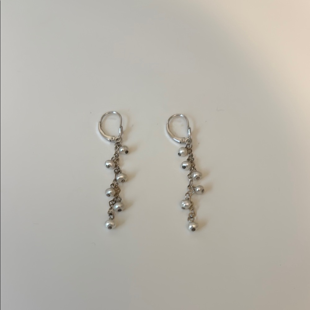 925 Sterling Silver & Fresh Water Pearls Dangle Earrings